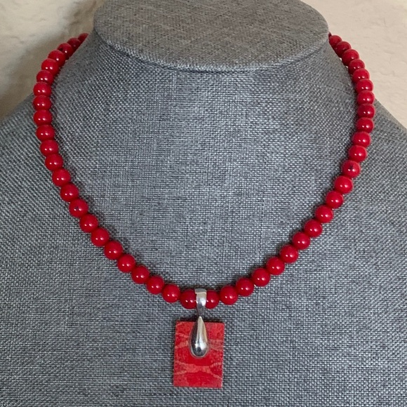 handmade Jewelry - Final price-18 inch bamboo coral necklace NWOT
